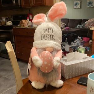 Rae dunn happy Easter bunny gnome